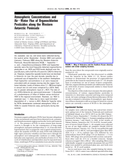 Atmospheric Concentrations and AirWater Flux of