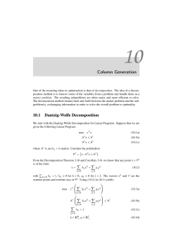 Column Generation 10.1 Dantzig