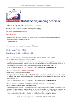 96429 Leamside Equestrian - Wednesday, 27 May 2015 British