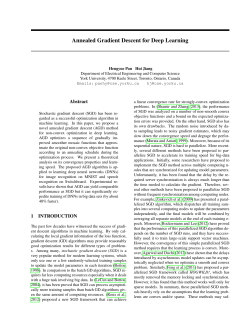 Annealed Gradient Descent for Deep Learning