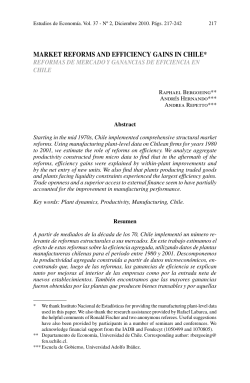 Market reforMs and efficiency Gains in chile
