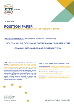 proposal on the governance of the railway infrastructure