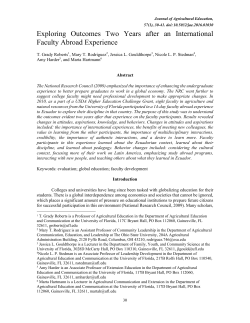 Exploring Outcomes Two Years after an International Faculty Abroad