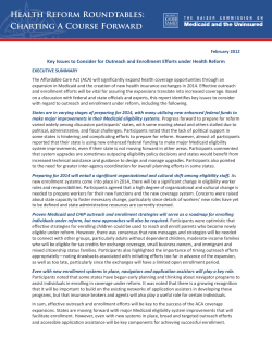 Key Issues to Consider for Outreach and Enrollment Efforts under