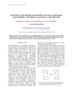 EXCITED-STATE PROTON TRANSFER IN NUCLEIC ACID BASES