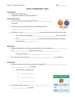 Radioactivity Notes