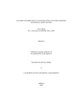 factors contributing towards gang related activities