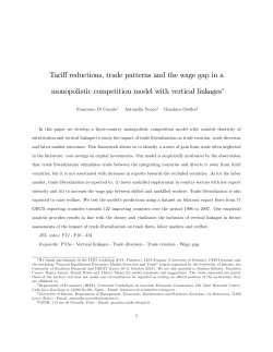 Tariff reductions, trade patterns and the wage gap in a monopolistic