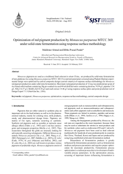 Optimization of red pigment production by Monascus