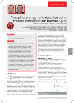 Two-phase enzymatic reaction using Process Intensification