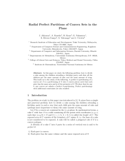 Radial Perfect Partitions of Convex Sets in the Plane