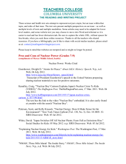 Pros and Cons of Nuclear Power - Teachers College Reading and