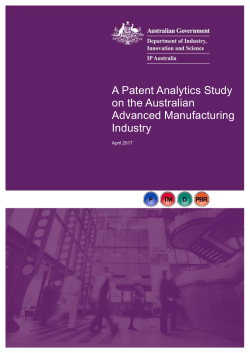 A Patent Analytics Study on the Australian Advanced Manufacturing