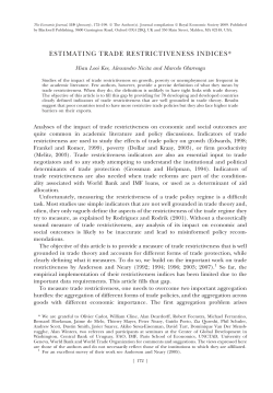 estimating trade restrictiveness indices