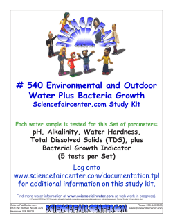 # 540 Environmental and Outdoor Water Plus Bacteria Growth