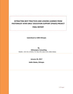 Afar CARE PAGES Project Final REport January 26 2017 with