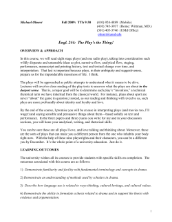 Michael Olmert Spring 2004 UMd ext - UMD English