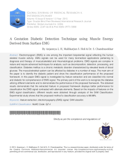 A Gestation Diabetic Detection Technique using Muscle Energy