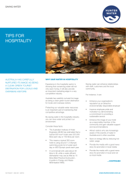 Saving water: Tips for hospitality