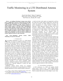 Traffic Monitoring in a LTE Distributed Antenna System
