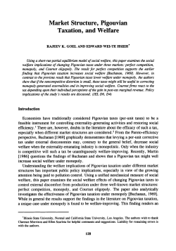 Market structure, pigouvian taxation, and welfare | SpringerLink