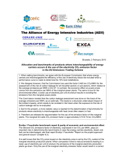 Allocation and benchmarks of products where
