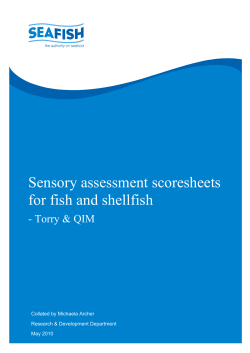 Sensory assessment schemes - seafood