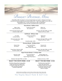 SELECT TWO WHITE WINES $15.00 SELECT TWO RED WINES