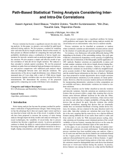 Path-Based Statistical Timing Analysis Considering Inter