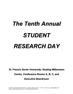 Detailed Program - St. Francis Xavier University