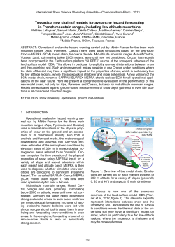 Towards a new chain of models for avalanche hazard forecasting in
