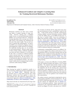Enhanced Gradient and Adaptive Learning Rate for Training