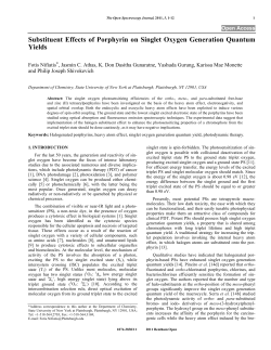Substituent Effects of Porphyrin on Singlet Oxygen