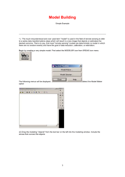 Erdas modeling