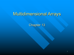 Multidimensional Arrays