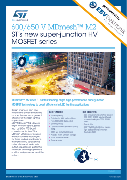 600/650 V MDmesh™ M2 ST`s new super-junction HV