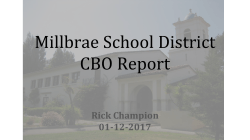 Millbrae School District CBO Report