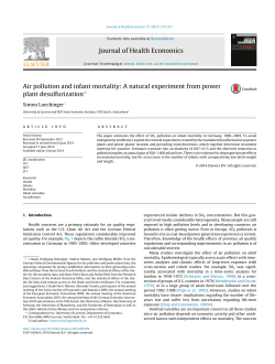 Air pollution and infant mortality: A natural experiment from power