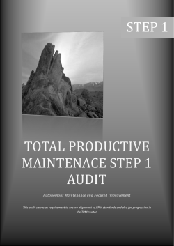 total productive maintenace step 1 audit