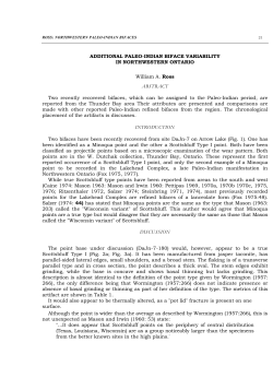 Additional Paleo-Indian Biface Variability in Northwestern Ontario