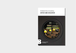 enter and discover - Biblioth&egrave;que nationale de Luxembourg