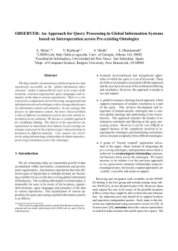 An Approach for Query Processing in Global Information Systems