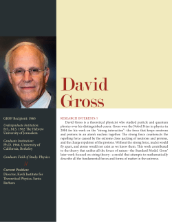 GRFP Recipient: 1963 B.S., M.S. 1962 The Hebrew University of