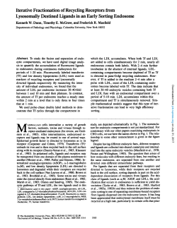 Iterative Fractionation of Recycling Receptors from LysosomaUy