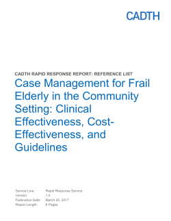 Case Management for Frail Elderly in the Community Setting