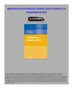 eBook Introductory Statistics with R