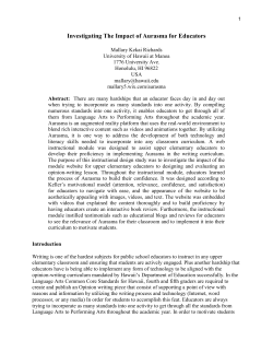 Investigating The Impact of Aurasma for Educators
