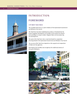 Making Connections: The City West Strategy