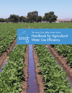 Handbook for Agricultural Water Use Efficiency