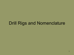 Drill Rigs and Nomenclature